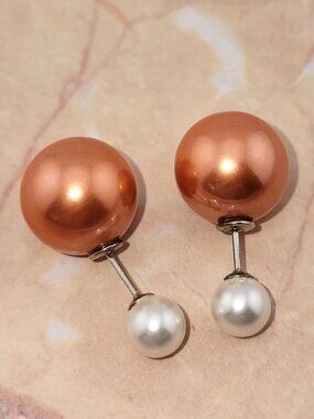 3/$30 Double Sided Pearl Earrings Front Back Large Small Faux Pearl Statement